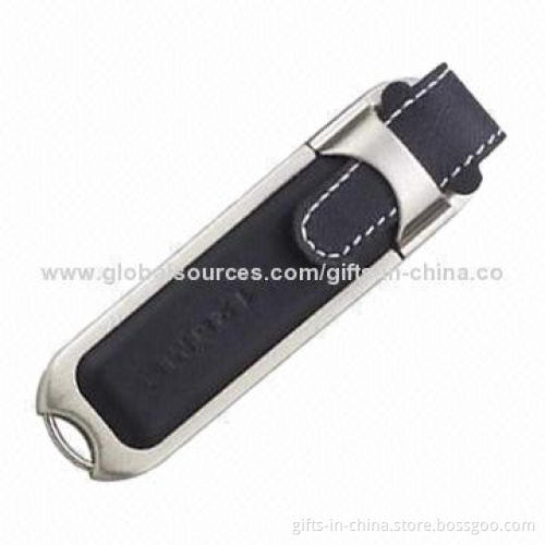 Leather 32GB USB Flash Drive, OEM Orders Welcomed, Uses Toshiba or Samsung Chipset
